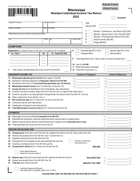 Ms Tax Return