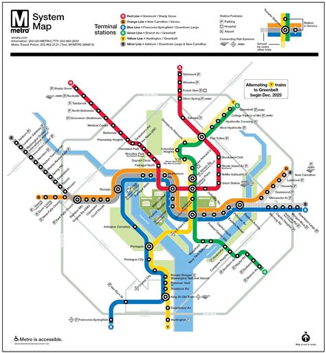 Navigating Washington Dc S Metro System Metro Map More