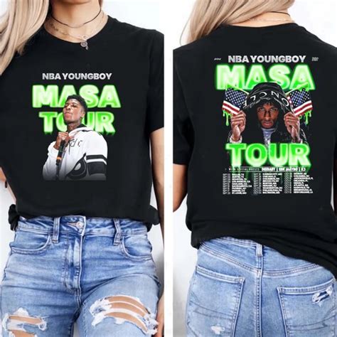 Nba Youngboy Masa Tour Shirt Retro Unisex Youngboy Rapper Youngboy T Shirt Ebay