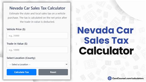 Nevada Car Sales Tax