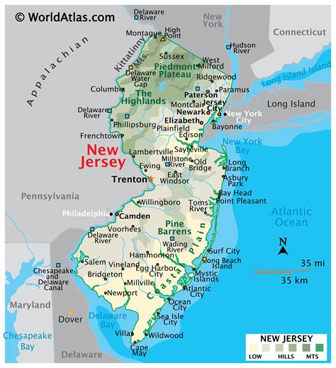 New Jersey Maps Amp Facts World Atlas