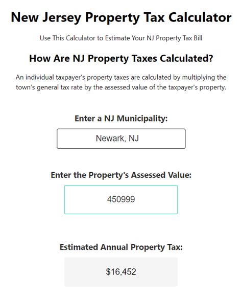 New Jersey Tax Calculator