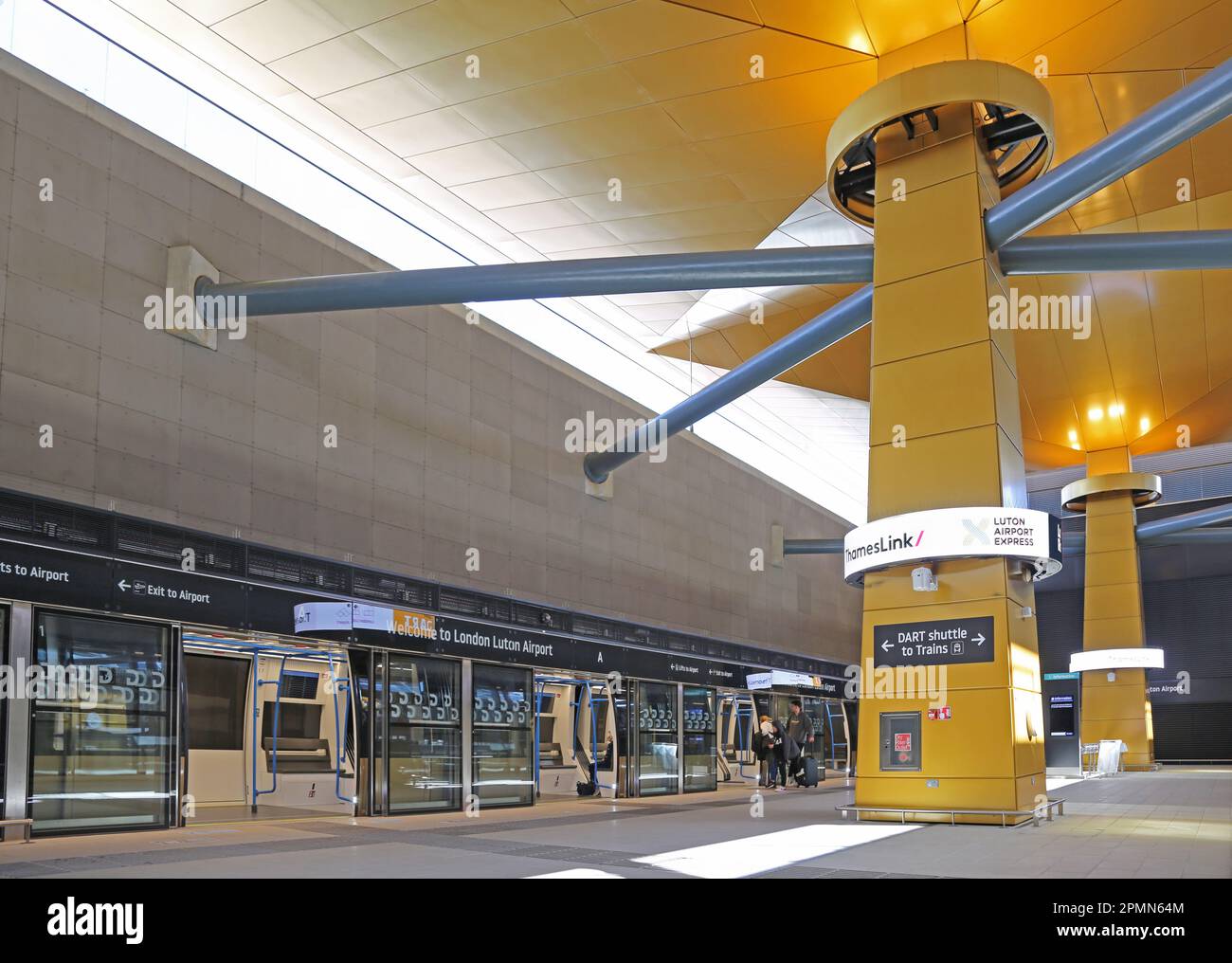 New Luton Airport Dart Passenger Transit System Which Now Links The Airport To Luton Airport