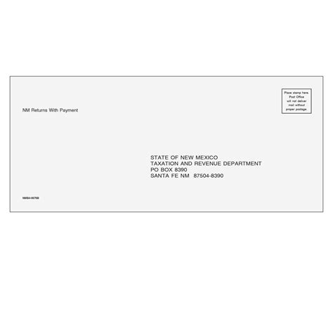 New Mexico Balance Due Tax Envelope New Mexico Balance Due Tax Envelope