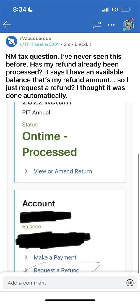 Nm Tax Question I Ve Never Seen This Before Has My Refund Already Been Processed It Says I Have An Available Balance That S My Refund Amount So I Just Request A Refund I Nm Tax Question I Ve Never Seen This Before Has My Refund Already Been Processed It Says I Have An Available Balance That S My Refund Amount So I Just Request A Refund I