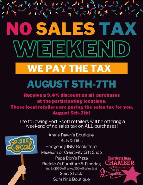 No Sales Tax Holiday Weekend Fort Scott Biz No Sales Tax Holiday Weekend Fort Scott Biz