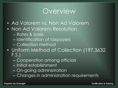Non Ad Valorem Taxes