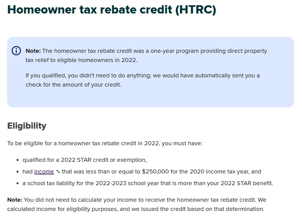 Nys Tax Department Tax Tips For Property Owners Update On Homeowner Tax Rebate Credit Checks Nys Tax Department Tax Tips For Property Owners Update On Homeowner Tax Rebate Credit Checks
