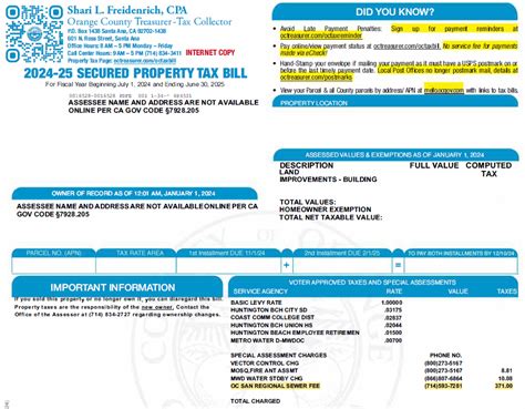 Oc Property Tax Bill