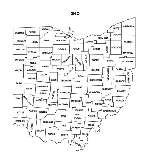 Ohio County Map Editable Amp Printable State County Maps Ohio County Map Editable Amp Printable State County Maps