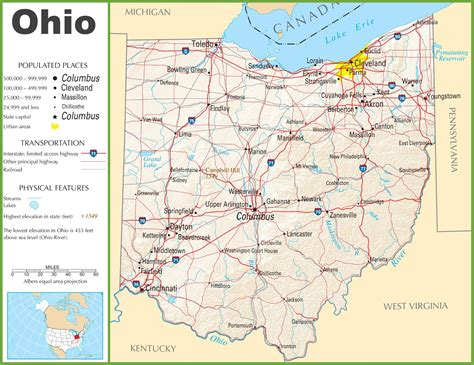 Ohio Map Ohio Map