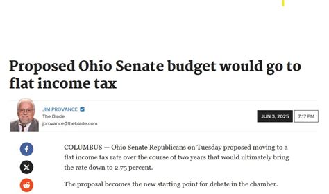 Ohio Senate Introduces Bold Budget Plan For Fair Flat Income Tax And Substantial Property Tax Reform Ohio Senate Ohio Senate Introduces Bold Budget Plan For Fair Flat Income Tax And Substantial Property Tax Reform Ohio Senate