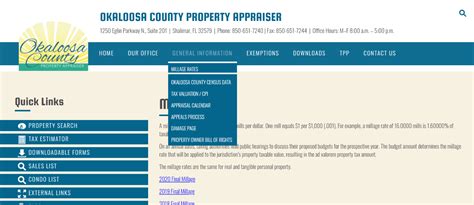 Okaloosa County Property Tax