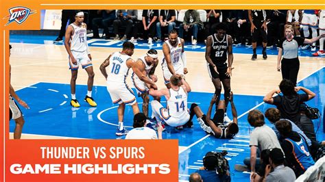 Okc Thunder Vs San Antonio Spurs Preseason Game Highlights October 9 2023
