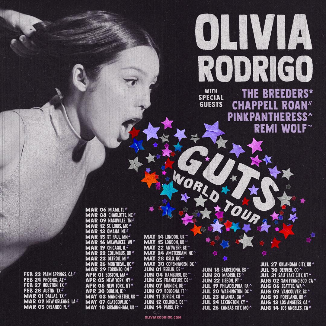 Olivia Rodrigo Announces 2024 Guts Tour Dates