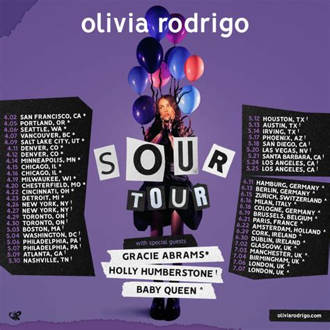 Olivia Rodrigo Unveils New Tour Dates Sour Tour Is Finally Happening Iheart