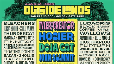Outside Lands 2025 How To Buy Tickets To See Tyler The Creator Hozier Doja Cat And More This Summer