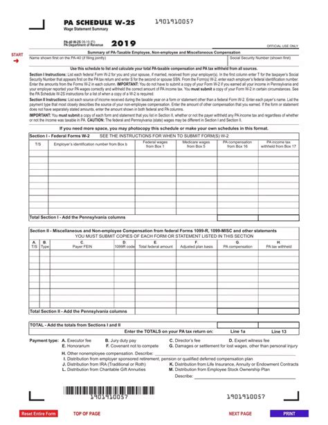 Pa Form W2s Fill Out Printable Pdf Forms Online Pa Form W2s Fill Out Printable Pdf Forms Online