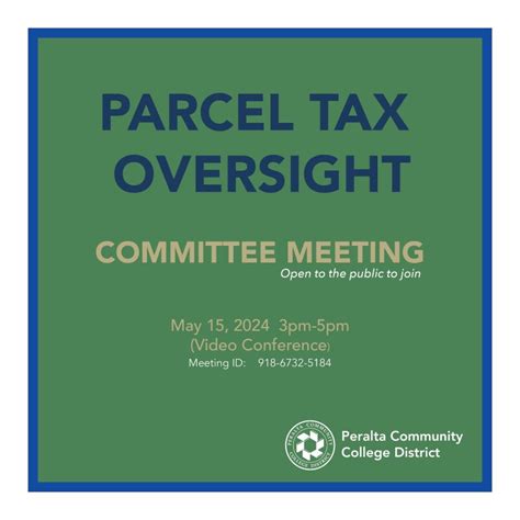 Parcel Tax Measures Oversight Committee Will Meet On August 27 2025 3 5Pm Parcel Tax Measures Oversight Committee Will Meet On August 27 2025 3 5Pm