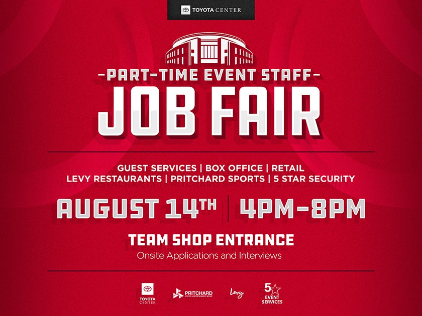 Part Time Event Staff Job Fair Houston Toyota Center Part Time Event Staff Job Fair Houston Toyota Center