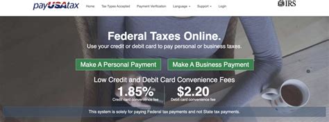 Pay Federal Taxes With Credit Card