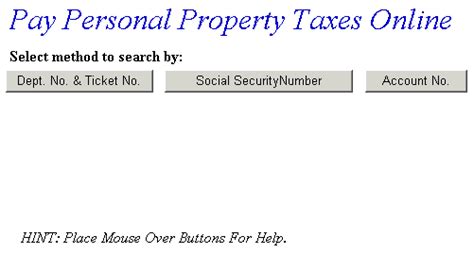 Pay Personal Property Tax Help Pay Personal Property Tax Help