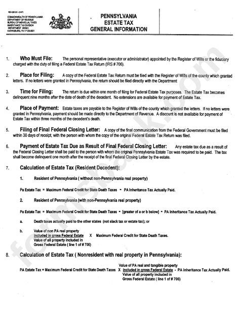 Pennsylvania Estate Tax