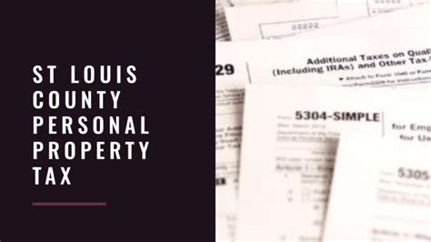 Personal Property Tax St Louis