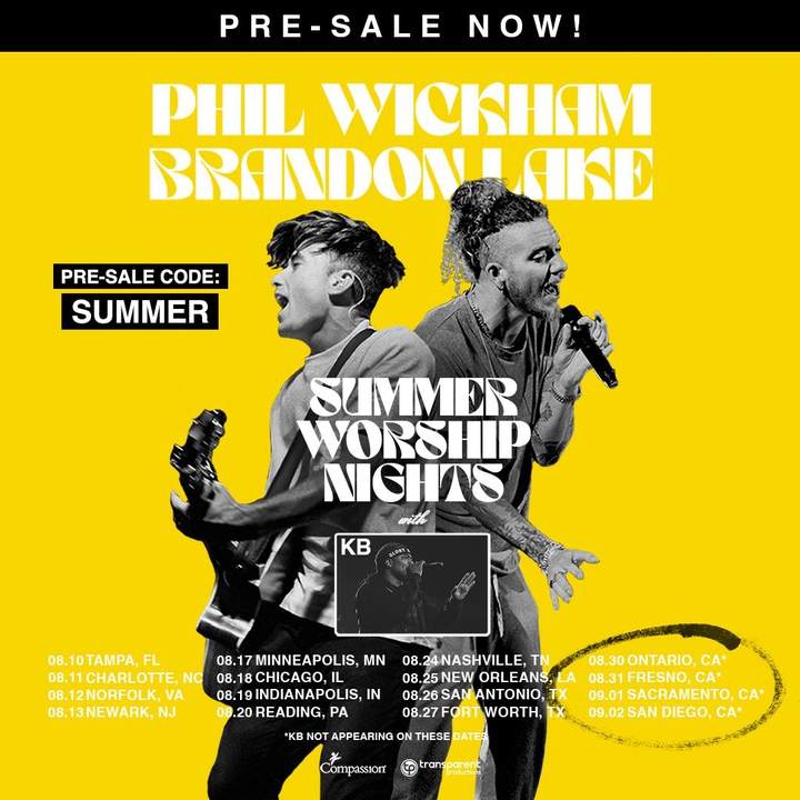 Phil Wickham Brandon Lake Tour 2024 Kaela Maridel