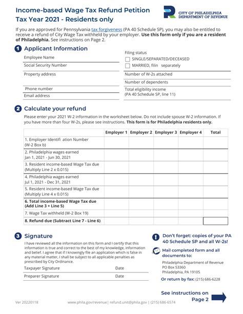 Philadelphia Wage Tax Refund Petition Pdf Form Formspal Philadelphia Wage Tax Refund Petition Pdf Form Formspal