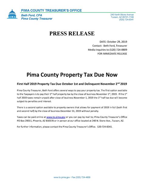 Pima County Real Estate Taxes