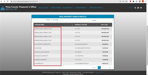 Pima County Tax Records