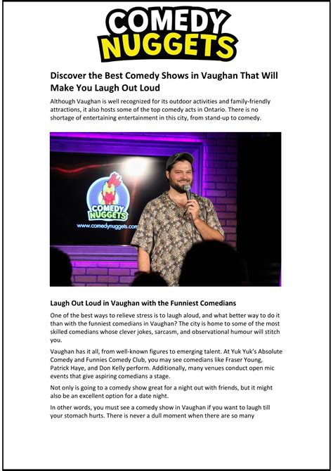 Ppt Discover The Best Comedy Shows In Vaughan That Will Make You Laugh Out Loud Powerpoint