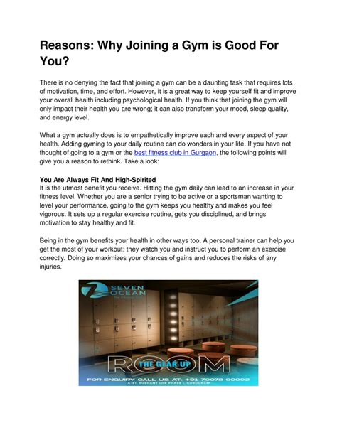 Ppt Reasons Why Joining A Gym Is Good For You Powerpoint Presentation Id 12258543