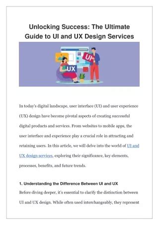 Ppt Unlocking Success The Ultimate Guide To Ui And Ux Design Services Powerpoint Presentation