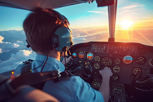 Premium Photo Pilot Navigating An Aircraft Through The Skies With Skill A Skilled Pilot Premium Photo Pilot Navigating An Aircraft Through The Skies With Skill A Skilled Pilot