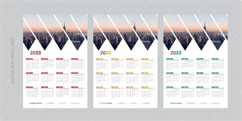 Premium Vector Calendar Template For 2023 Year Premium Vector Calendar Template For 2023 Year
