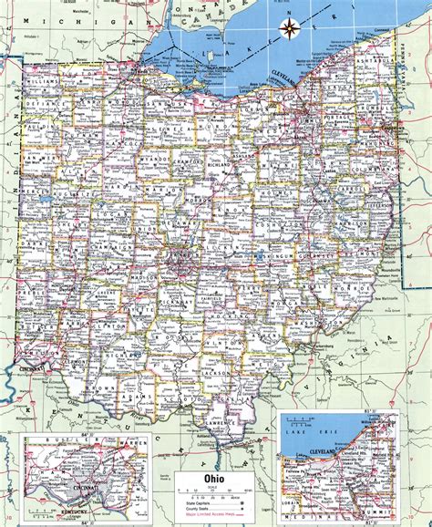 Printable Map Of Ohio