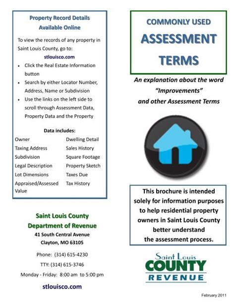 Property Assessment Terms St Louis County Department Of Revenue