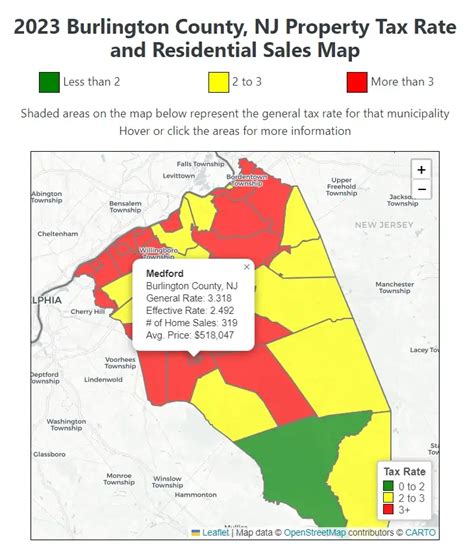 Property Tax Rates And Average Tax Bills For Burlington County Nj On An Interactive Map Property Tax Rates And Average Tax Bills For Burlington County Nj On An Interactive Map