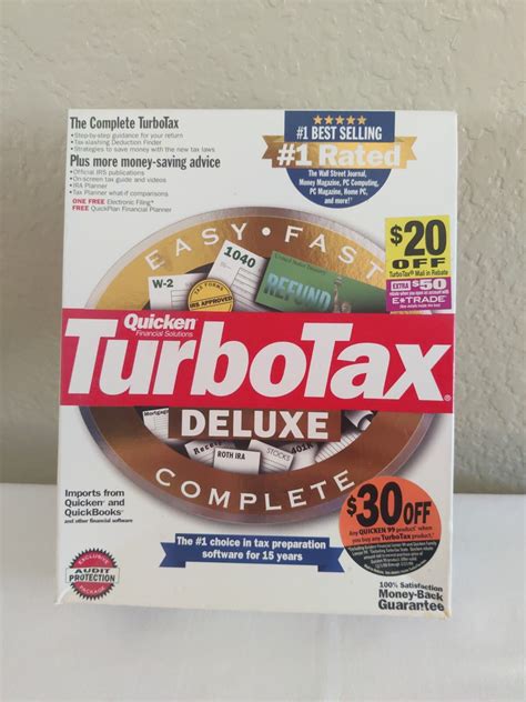 Quicken Turbo Tax Deluxe 1997 Ebay