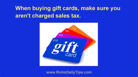 Reminder You Don T Have To Pay Sales Tax On Gift Cards