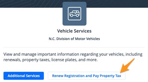 Renew A North Carolina Vehicle Registration Pay Property Tax On Myncdmv Myncdmv