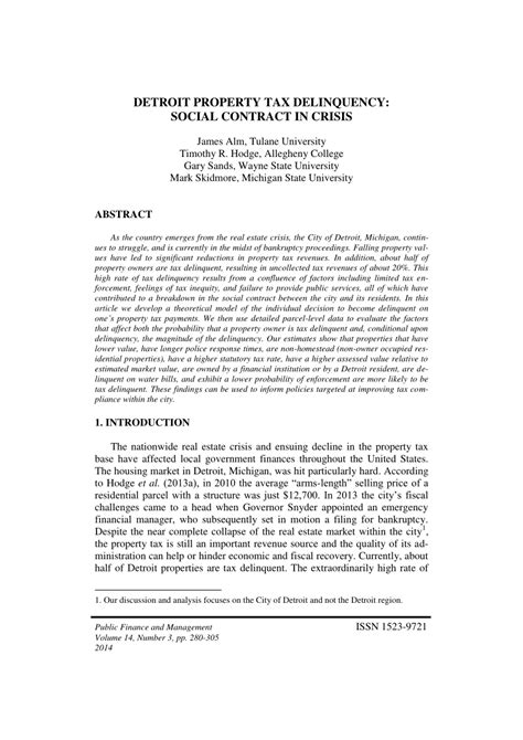 Revision 2 Analysis Of Property Tax Delinquency In Jersey City Nj Studocu