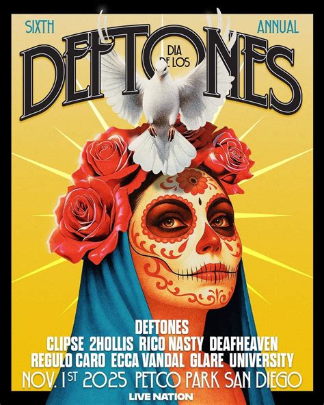 Rock Cellar Magazine Deftones Detail Dia De Los Deftones 2025 Nov 1 At Petco Park With New Album Tour On The Way