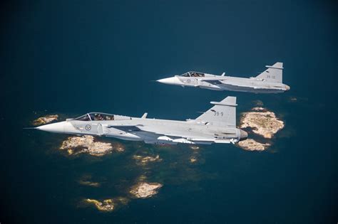 Saab Gripen E Dark Horse Skies Mag