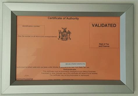 Sale Tax Certificate Nyc Frame Sale Tax Certificate Nyc Frame