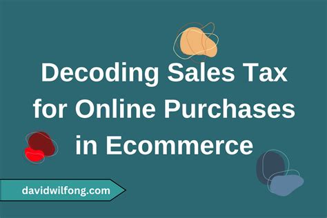 Sales Tax For Online Sales