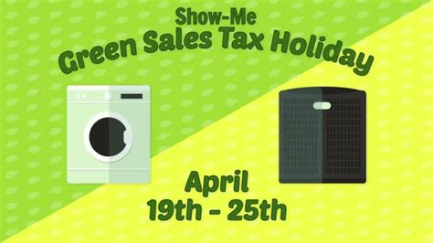 Sales Tax Holiday Returns April 19 25 For Appliances In Missouri