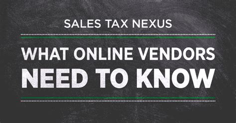 Sales Tax Nexus What Online Vendors Need To Know